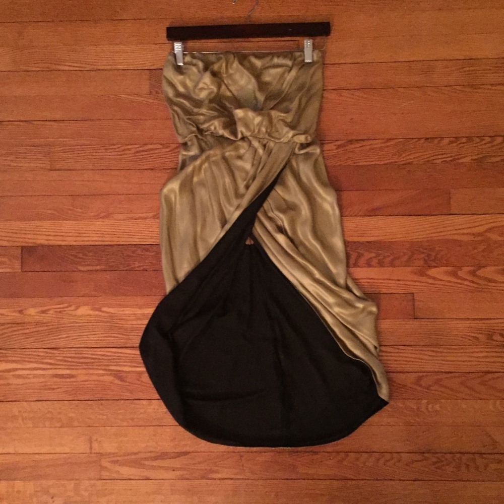 Rachel Roy Gold strapless Cocktail Dress Size 4